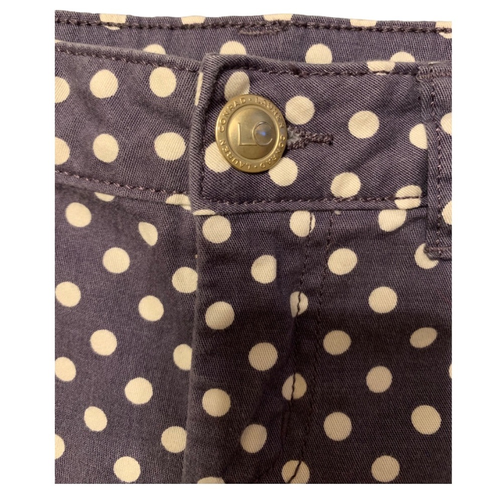 Lauren Conrad Women’s size 6 Polka Dot Cut off blue Jean raw hem summer shorts - Picture 2 of 6